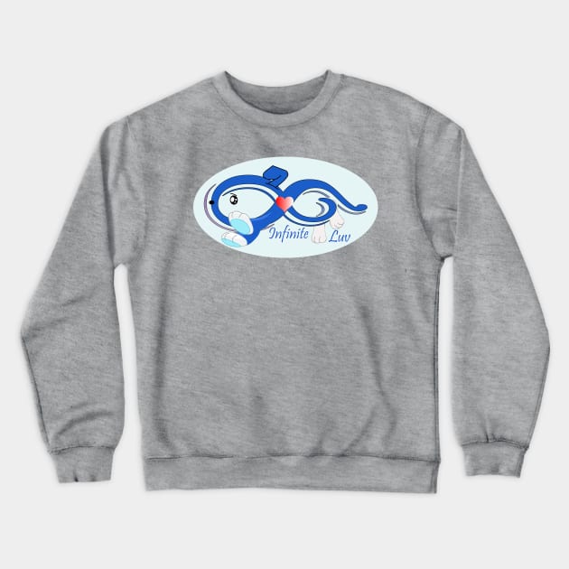 Infinite Luv Dog Crewneck Sweatshirt by PlayfulPandaDesigns